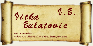 Vitka Bulatović vizit kartica